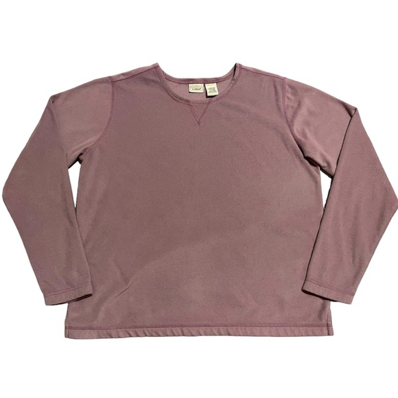 L.L. Bean Tops - LL Bean Women's Fleece Purple Sweatshirt 100% Polyester Medium